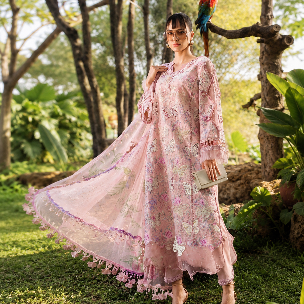 MARIA B LUXURY LAWN 3PC CHIFFON DOPATTA
