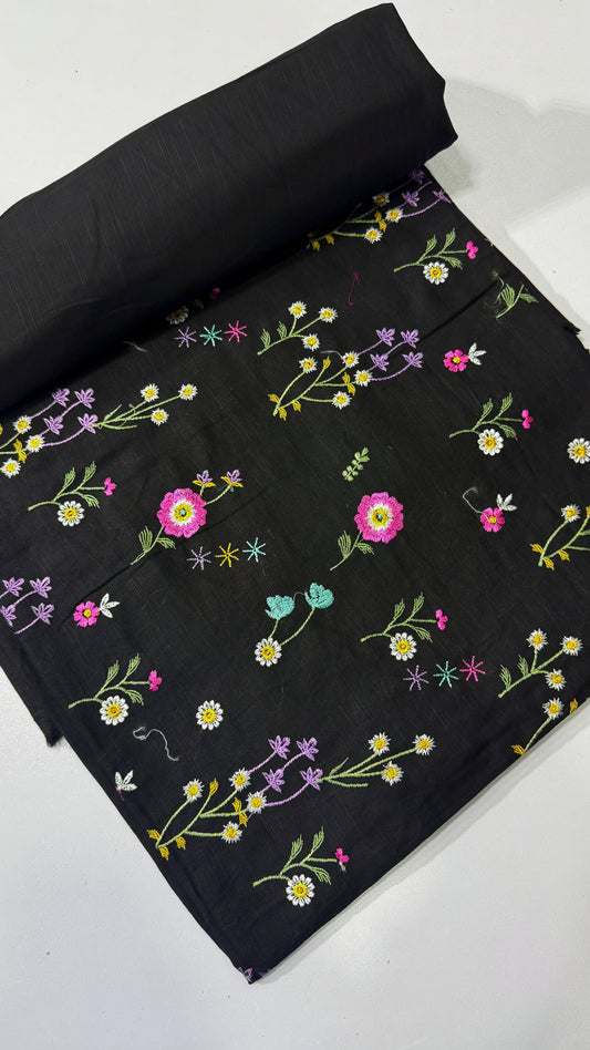 Black Khaddar Embroidered 2-Piece Suit – Design 179 – Image 1 | TANIAZE