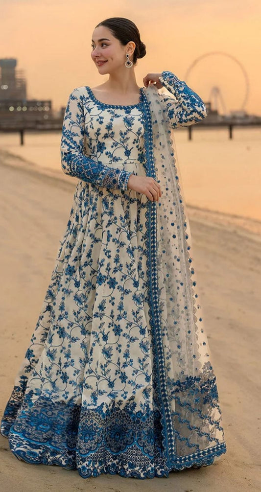 FAIZA SAQLAIN LUXURY LAWN 3PC CHIFFON DOPATTA