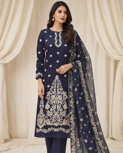 LAWN EMBROIDERED 3PC CHIFFON DOPATTA