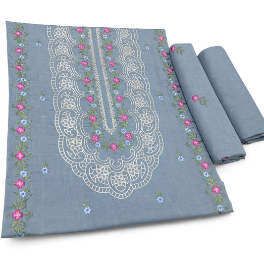 2 PIECE - EMBROIDERED LAWN SUIT SCV1-1696