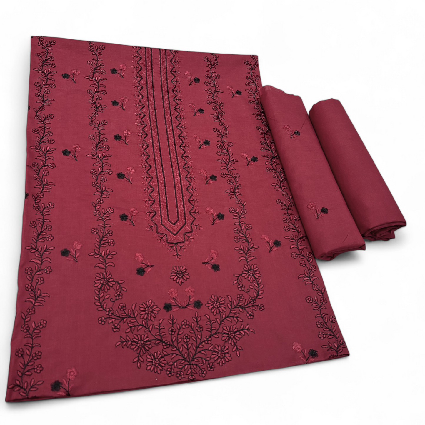 2 PIECE - EMBROIDERED LAWN SUIT SCV1-1626