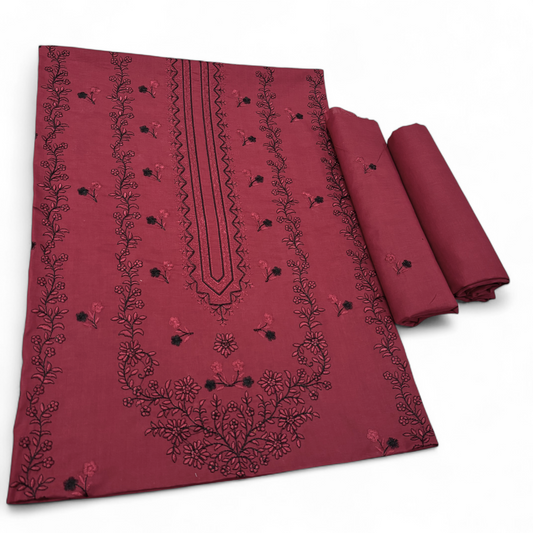 2 PIECE - EMBROIDERED LAWN SUIT SCV1-1626