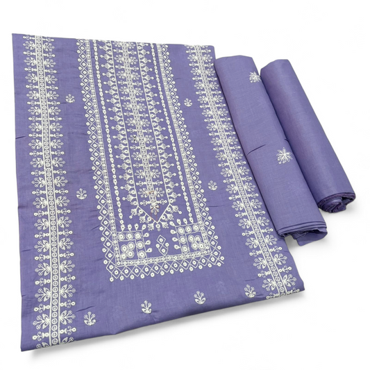 2 PIECE - EMBROIDERED LAWN SUIT SCV1-1553