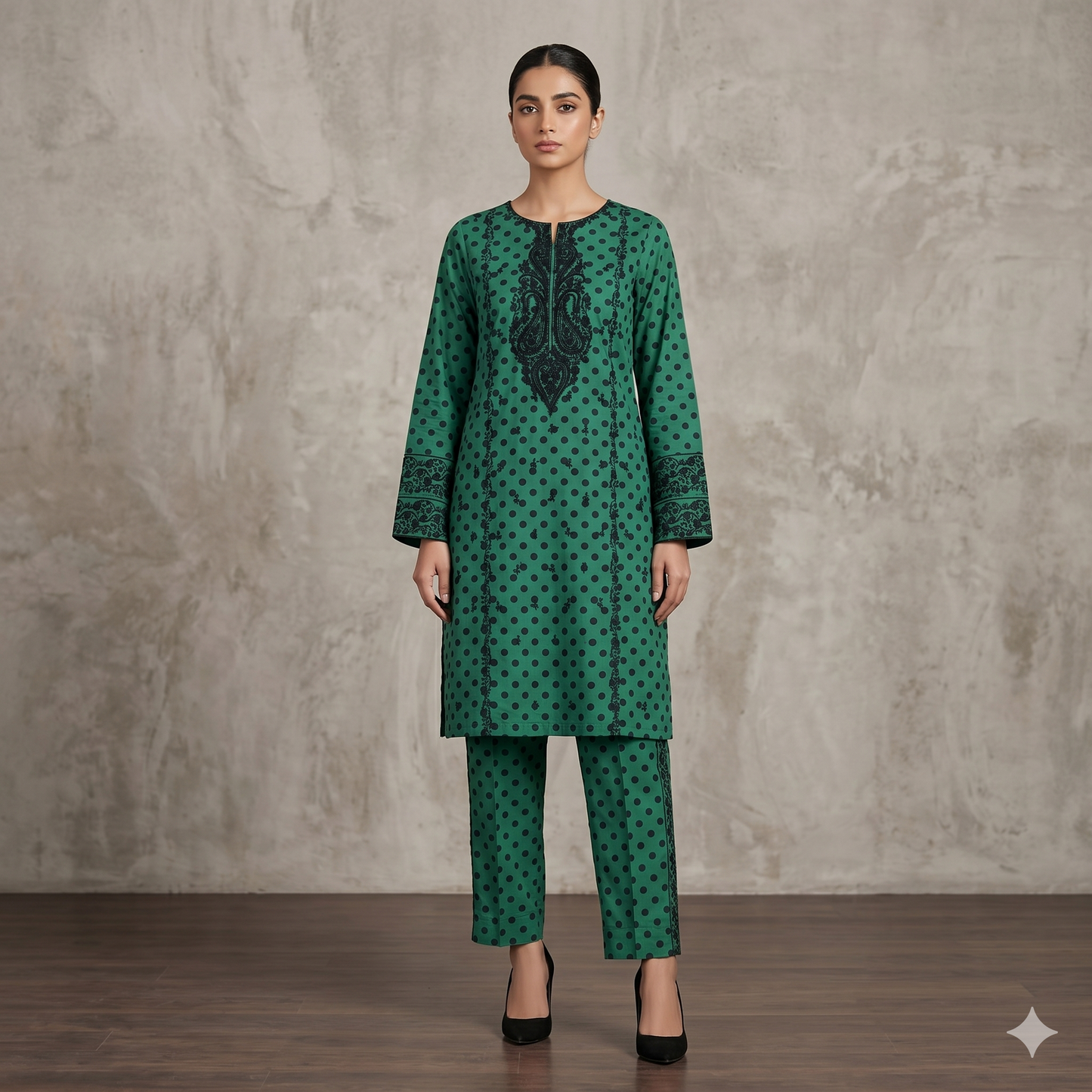 2 PIECE - PRINTED EMBROIDERED LAWN SUIT SCV2-202