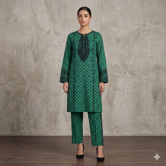 2 PIECE - PRINTED EMBROIDERED LAWN SUIT SCV2-202