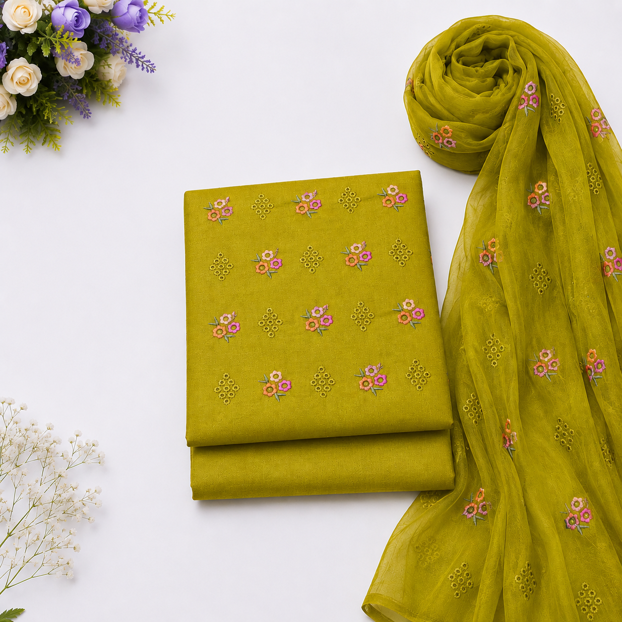 KARANDI EMBROIDERED 3-PIECE TZAJ-359