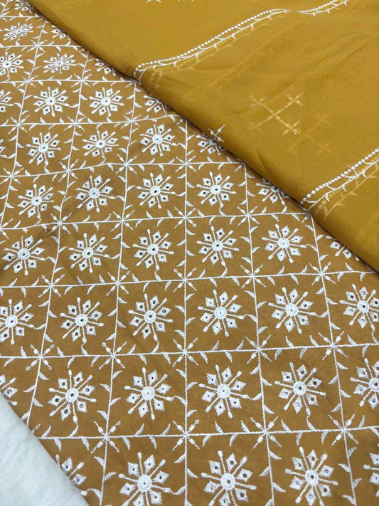 BAREEZE LAWN EMBROIDERED 3PC CHIFFON DOPATTA TZAJ-106