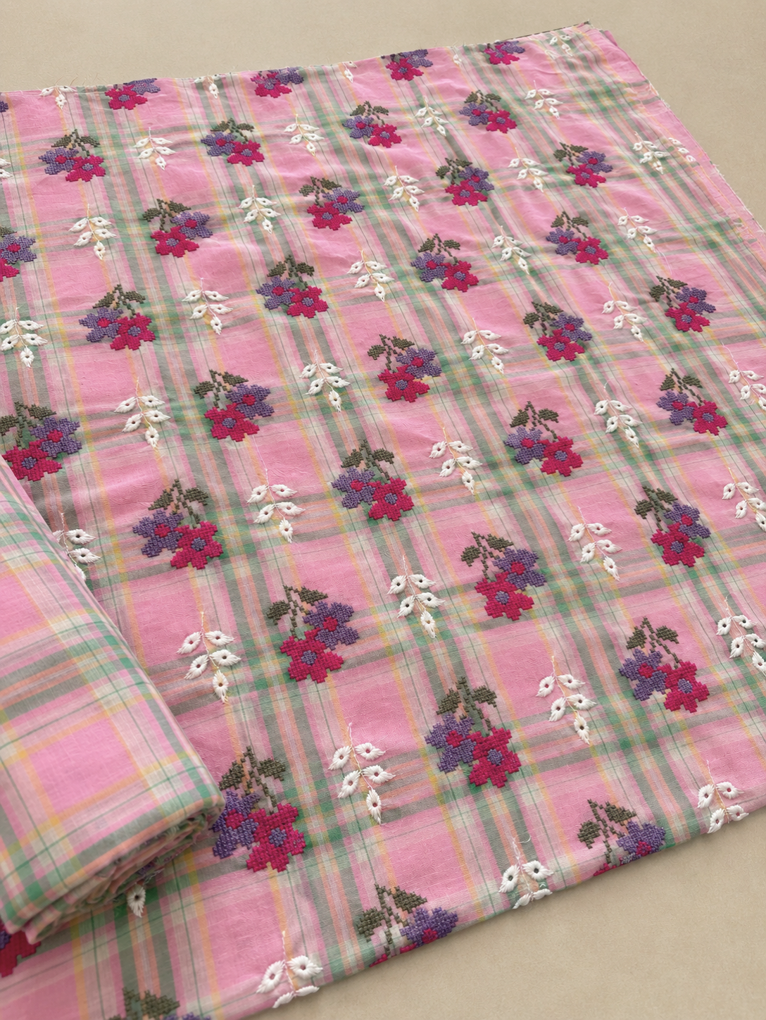 2 PIECE - PRINTED EMBROIDERED LAWN SUIT SCV2-243