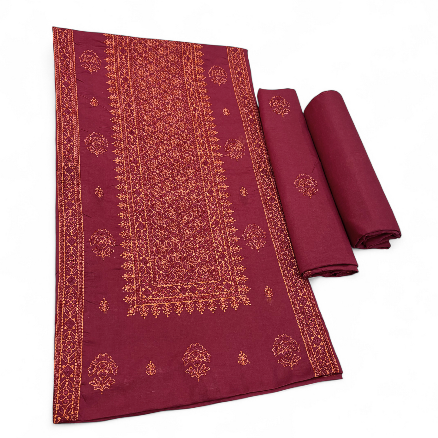 2 PIECE - EMBROIDERED LAWN SUIT SCV1-1624