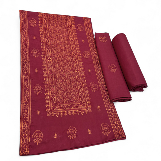 2 PIECE - EMBROIDERED LAWN SUIT SCV1-1624