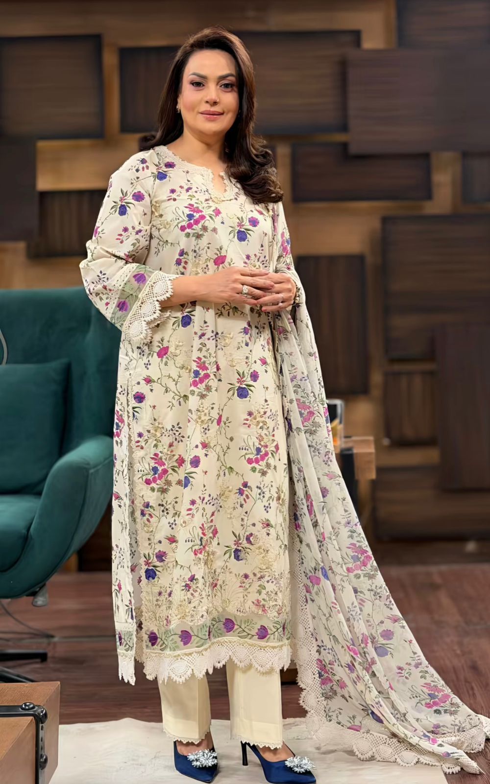 ANEELA'S 3PC CHIFFON DOPATTA