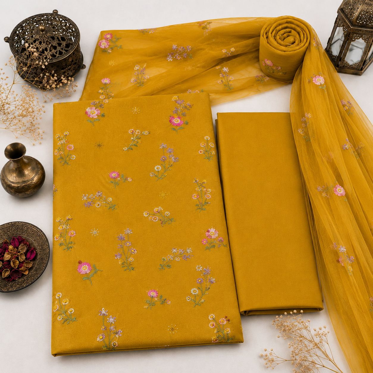 KARANDI EMBROIDERED 3-PIECE TZAJ-386