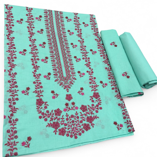 2 PIECE - EMBROIDERED LAWN SUIT SCV1-1623