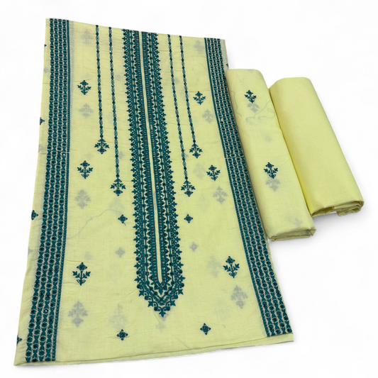 2 PIECE - EMBROIDERED LAWN SUIT SCV1-1634