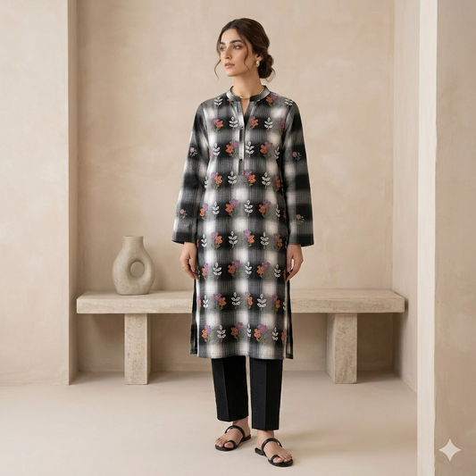 2 PIECE - PRINTED EMBROIDERED LAWN SUIT SCV2-217