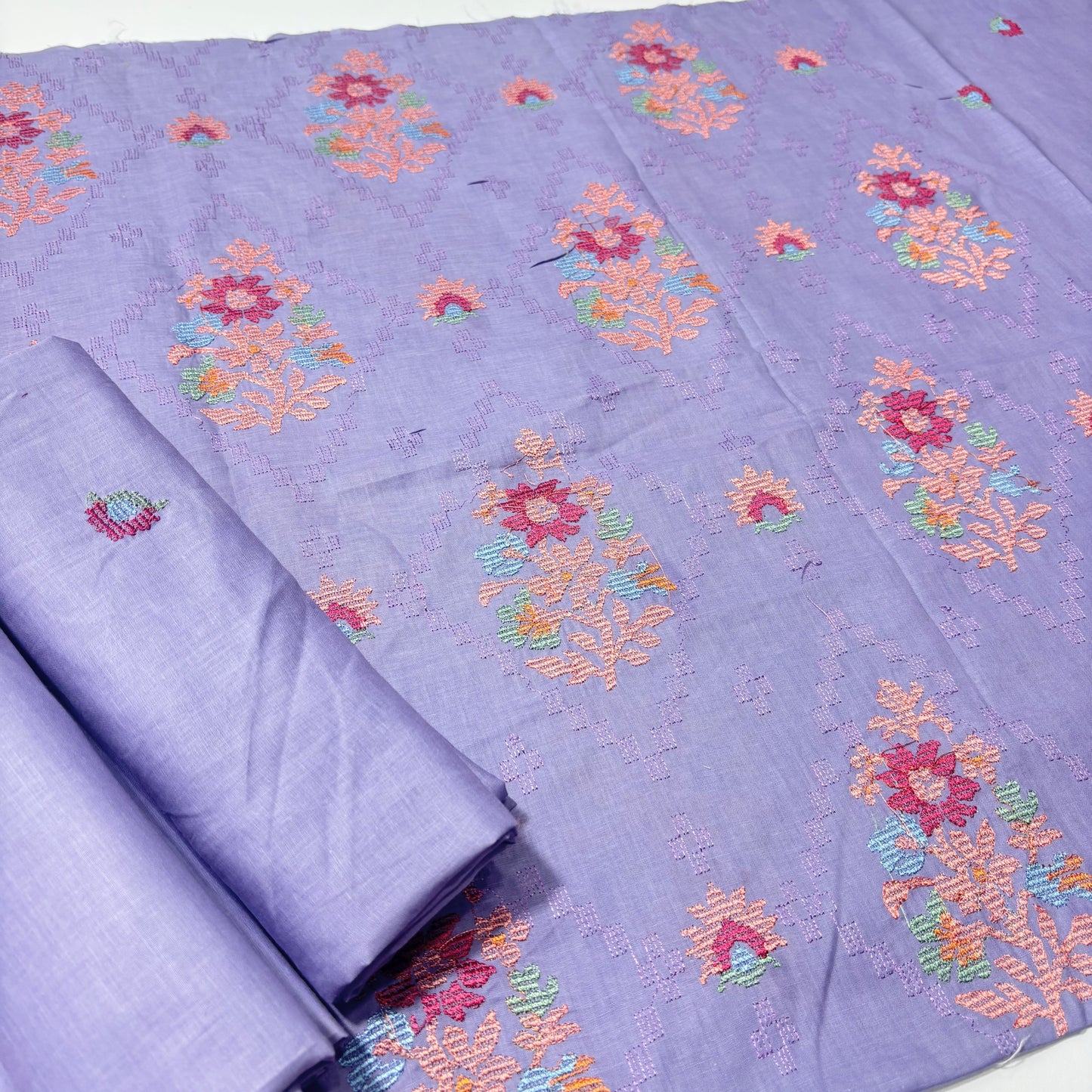 2 PIECE - EMBROIDERED LAWN SUIT SCV1-1657