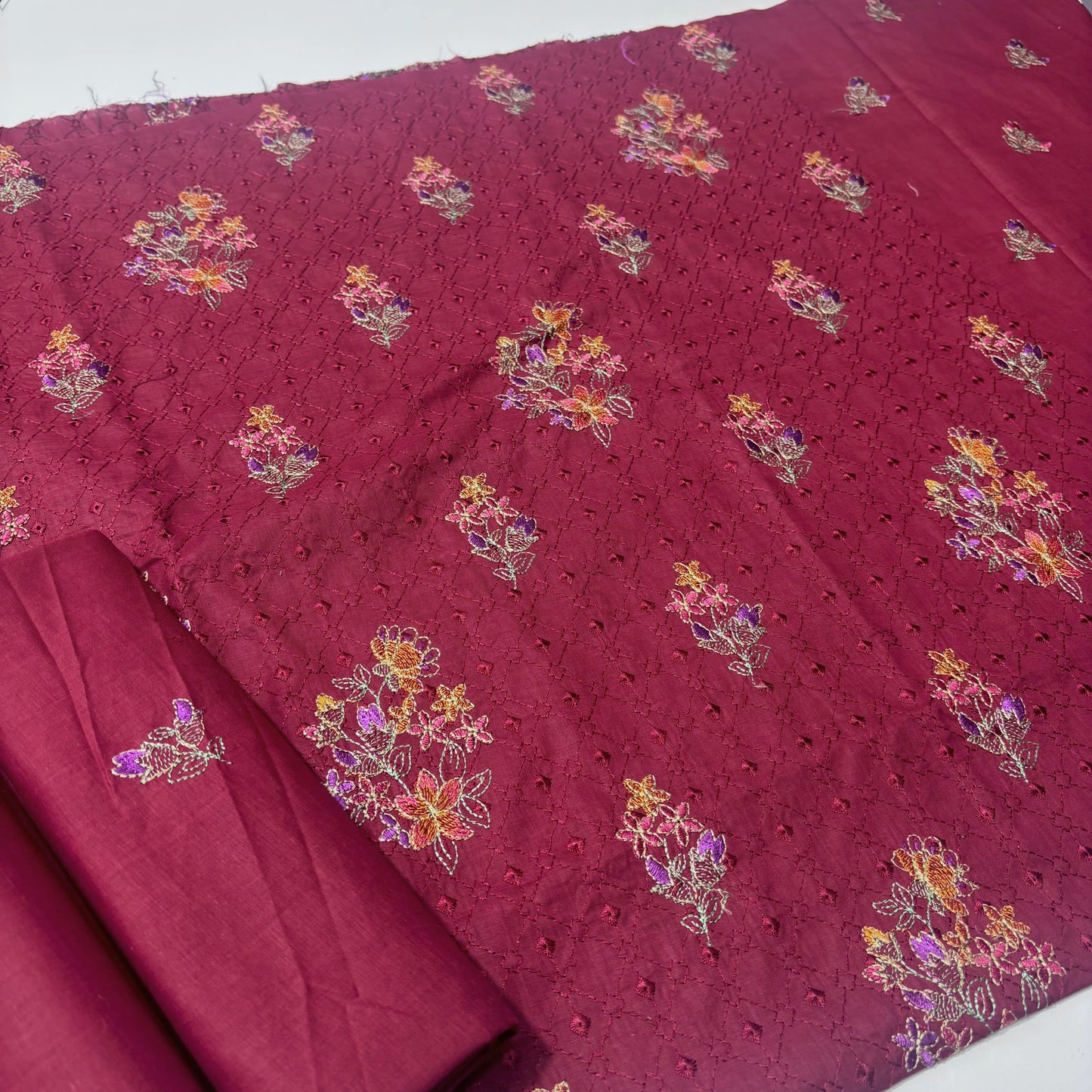 2 PIECE - EMBROIDERED LAWN SUIT SCV1-1654