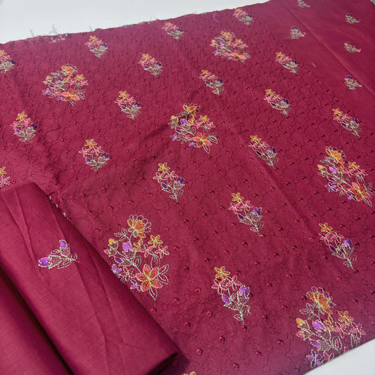 2 PIECE - EMBROIDERED LAWN SUIT SCV1-1654