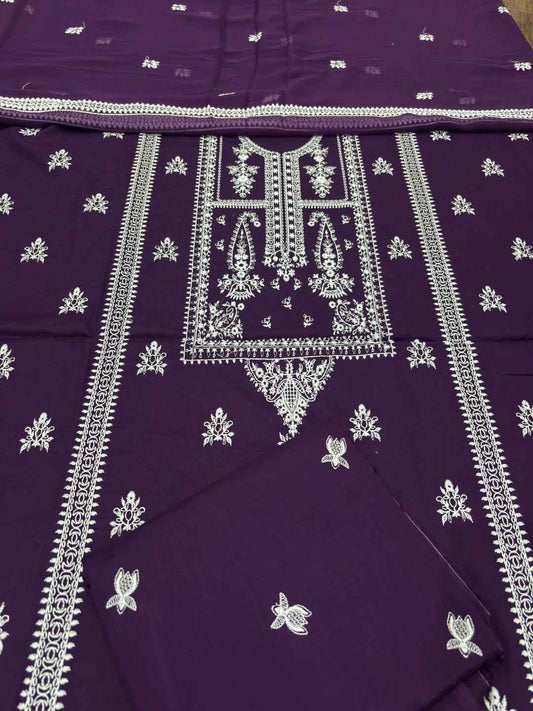 BAREEZE LAWN EMBROIDERED 3PC CHIFFON DOPATTA TZAJ-171