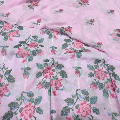 LAWN EMBROIDERED 3PC CHIFFON DOPATTA