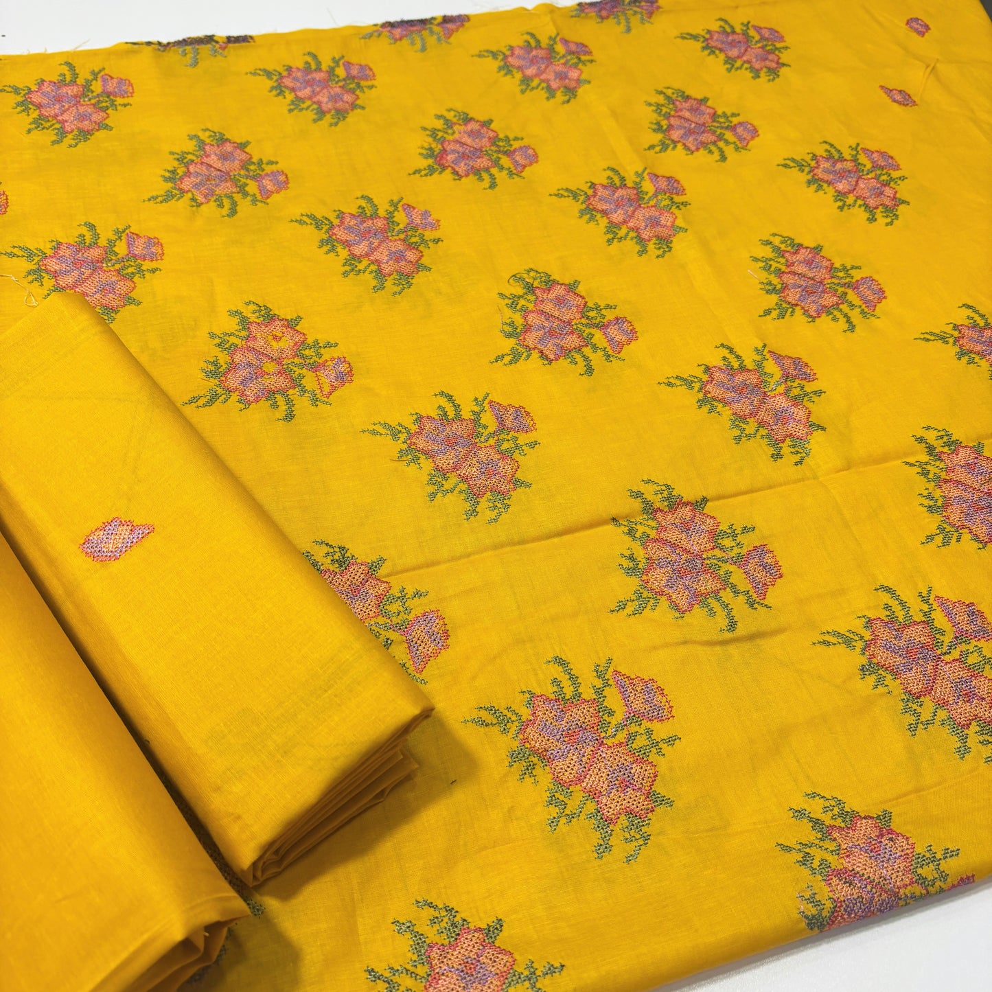 2 PIECE - EMBROIDERED LAWN SUIT SCV1-1705