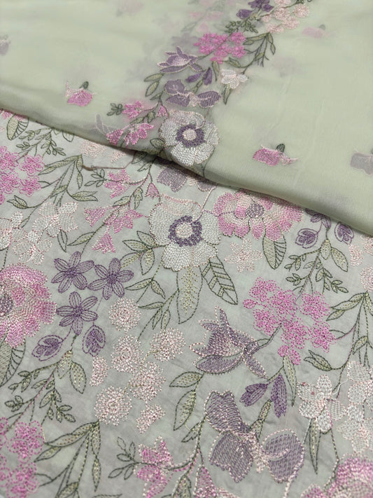 BAREEZE LAWN EMBROIDERED 3PC CHIFFON DOPATTA TZAJ-112