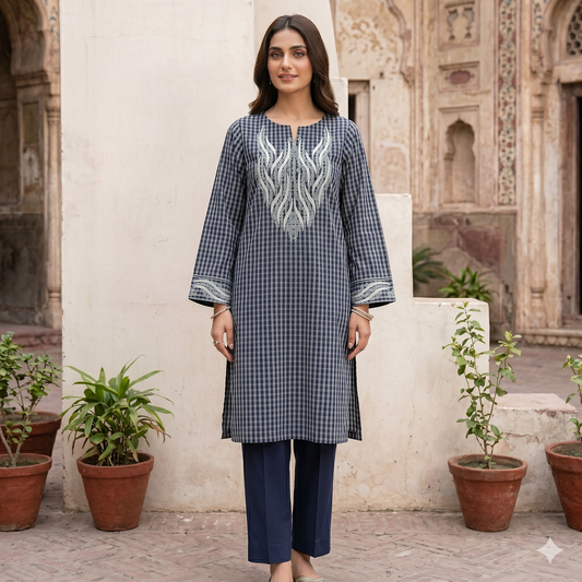 2 PIECE - PRINTED EMBROIDERED LAWN SUIT SCV2-205