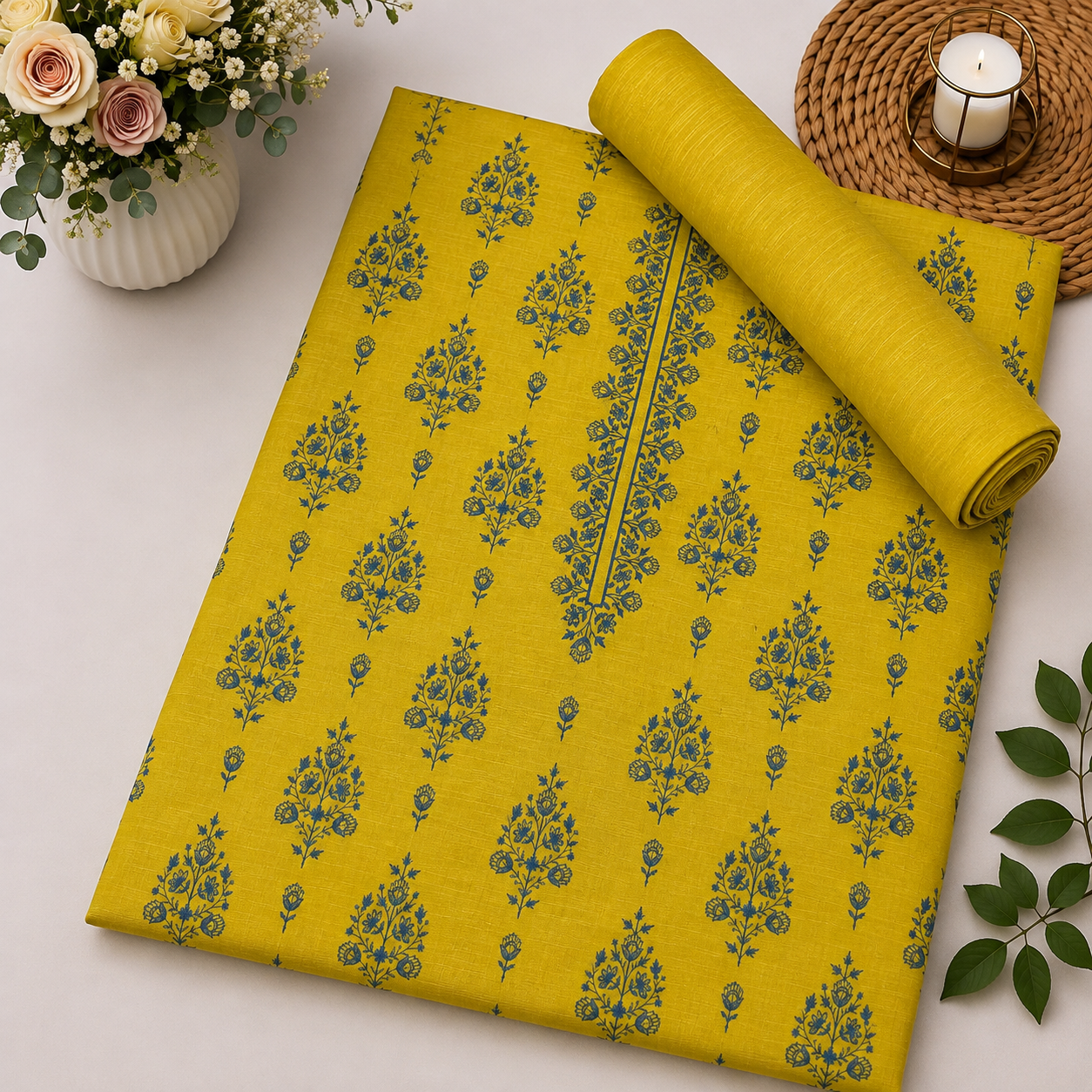 KHADDAR EMBROIDERED 2PC