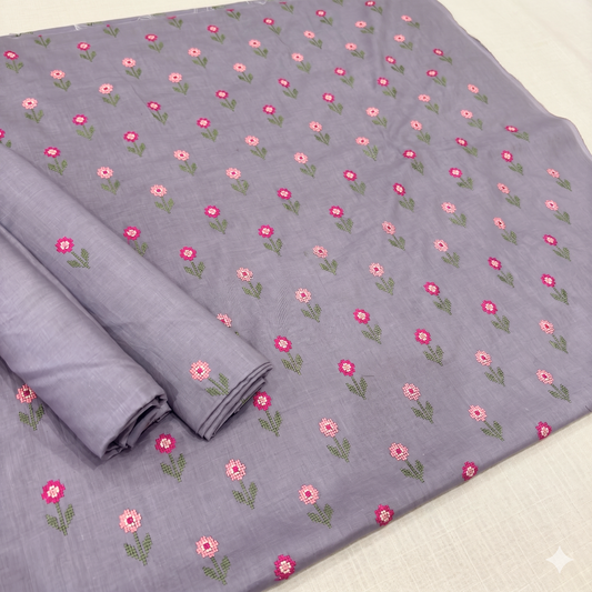 2 PIECE - EMBROIDERED LAWN SUIT SCV1-1793
