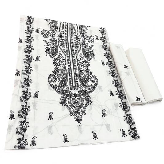 2 PIECE - EMBROIDERED LAWN SUIT SCV1-1639