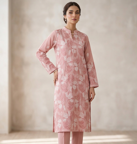 2 PIECE - EMBROIDERED LAWN SUIT SCV1-1758