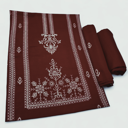 KHADDAR EMBROIDERED 2PC - TANIAZE