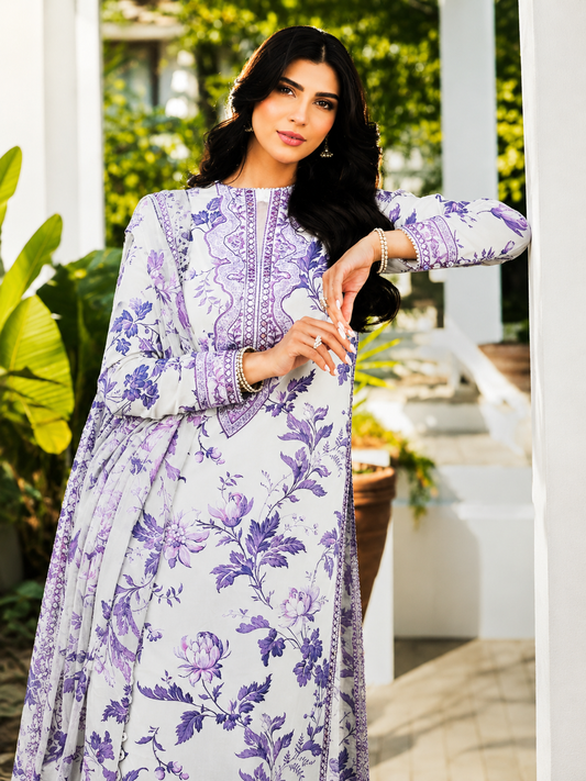 ANEELA'S LUXURY LAWN 3PC CHIFFON DOPATTA