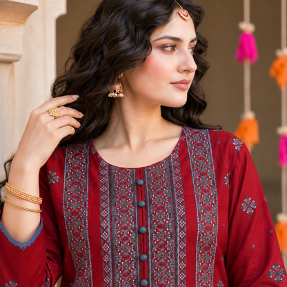 READY TO WEAR KARANDI 2PC EMBROIDERED WKS-18