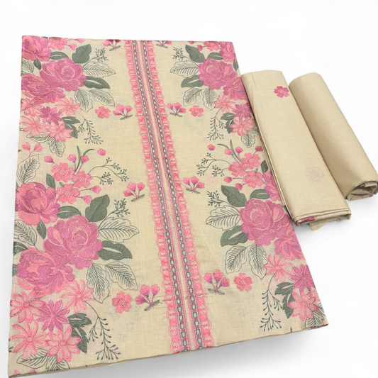 2 PIECE - EMBROIDERED LAWN SUIT SCV1-1694