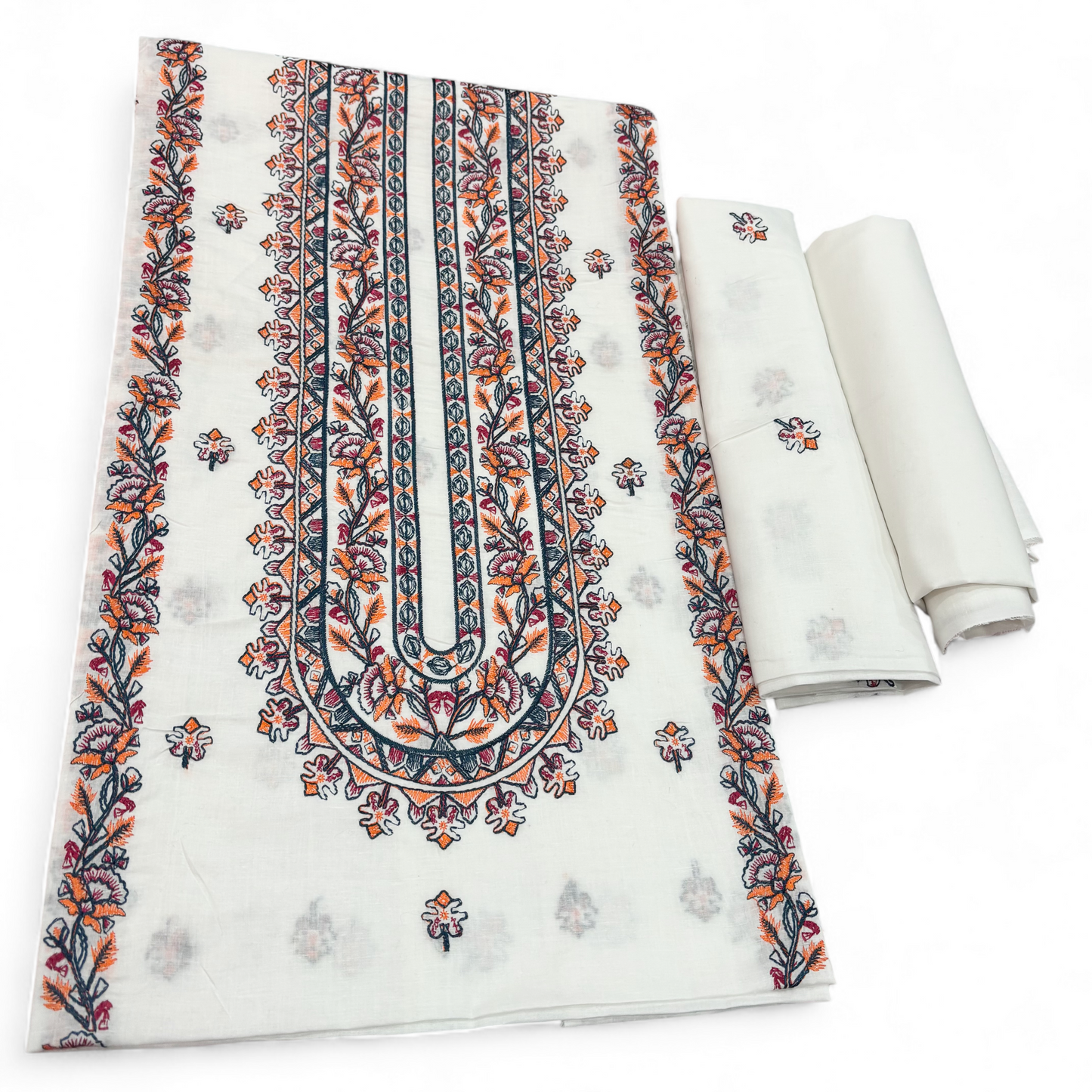 2 PIECE - EMBROIDERED LAWN SUIT SCV1-1632