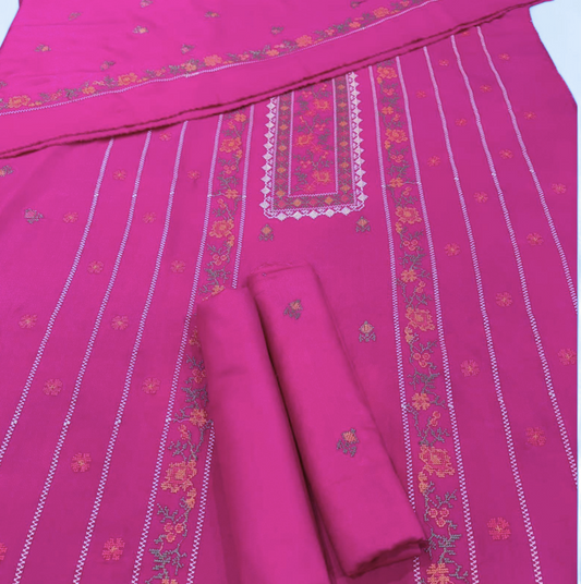 PEACH MARINA EMBROIDERED 3-PIECE WPM-28