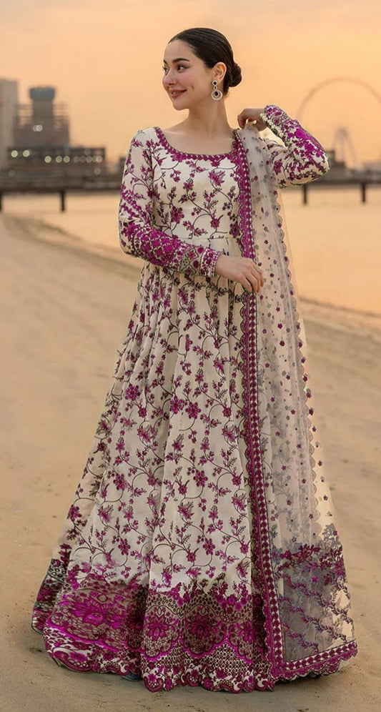 FAIZA SAQLAIN LUXURY LAWN 3PC CHIFFON DOPATTA