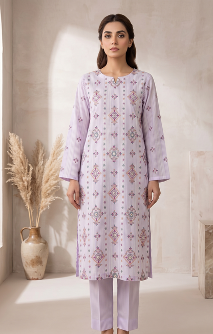 2 PIECE - PRINTED EMBROIDERED LAWN SUIT SCV2-238