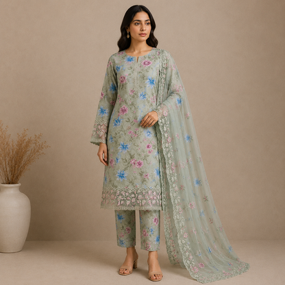 CROSS STITCH LUXURY LAWN 3PC CHIFFON DOPATTA