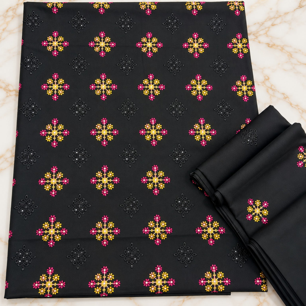 Black Karandi Embroidered 2-Piece Suit – TZAJ-2417 | TANIAZE